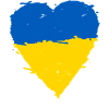 Ukraine flag heart