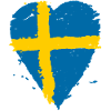 Coeur drapeau Suède