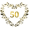 50 aniversario, cumpleaños o aniversario - corazón