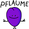 lustige Pflaume