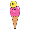 Cool ice cream cone