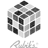 Rubik's Cube Black-And-White Print