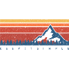 Minimal Mountain Sunset Retro