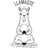 Llamaste - Llama Meditating Illustration
