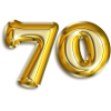 70 anniversaire de ballon-diapositives