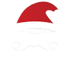 Weihnachtsmann mit Bart Weihnachtsmannhipster