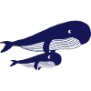 Mama blue whale design
