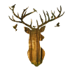 Deer silhouette in gold