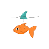 Goldfish with shark fin