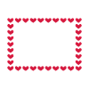 Cadre rectangulaire boîte coeur personnalisable rouge