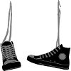 Hanging shoes