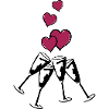 glasses hearts