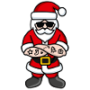 Cool Hipster Rocker Weihnachten Weihnachtsmann