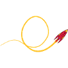 Looping flying rocket