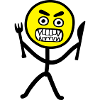 Hangry emoji stickfigure