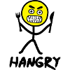 Hangry emoji stickfigure