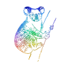 Koala bear outline animals Australia