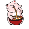 Chat ramen kawaii