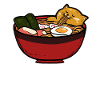 Chat ramen kawaii