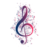 Music note guitar