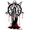 Nun Maria Pentagram blood. luciver demon