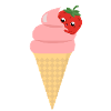 glace à la fraise
