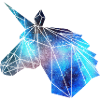 Einhorn Universum Space Unicorn Galaxie Polygon