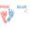 Pink or Blue We love you Schwangerschaft Baby