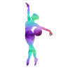 Gymnast girl doing ball gymnastics