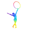 Gymnastic hoop gymnastics rhythmic gymnastics