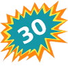 30th Birthday, Burst Sticker