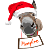 Christmas donkey with cap