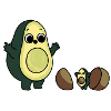 Avocat avec Baby Clipart