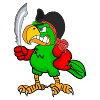 Pirate. Perroquet.