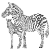Swirly Zebrafamilie