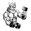 Wikinger Viking Bodybuilder Training Gym