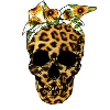 Skull Sunflower Bandana Girl