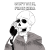 Funny saying skeleton skull gift
