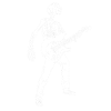 Skeleton guitar guitar player