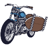 Motorbike with surfboard