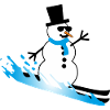 Skiing Snowman