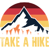 Take a Hike: Retro Mountain Sunset