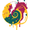 Graffiti of a fossil snail