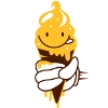 Glace kawaii à la main