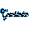 Graubünden Script with Blue Outline