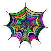 Color Spider Web gift Spiderman spider web