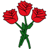 Bouquet of red roses
