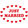 Just Married Hearts (Marriage / Wedding)