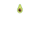 Avocado-Süchtiger-cooler Frucht-Esser-Samen-Liebhaber