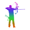 Archery Rainbow Silhuette